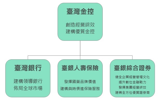 臺灣金控集團願景經營體系圖片