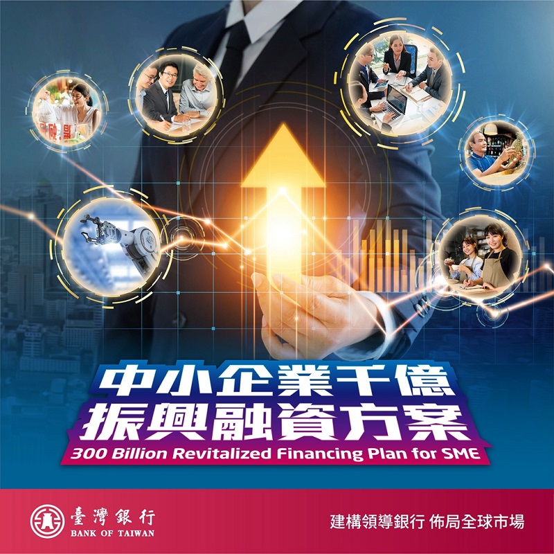 臺銀力推千億振興融資，助中小企業提升競爭力。(圖：臺灣銀行提供)